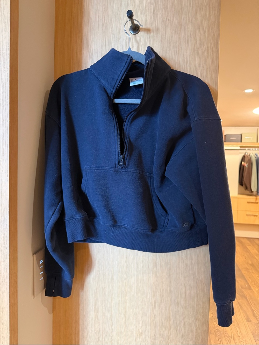 Aritzia TNA Half-Zip Boyfriend Fit Pullover Sweatshirt